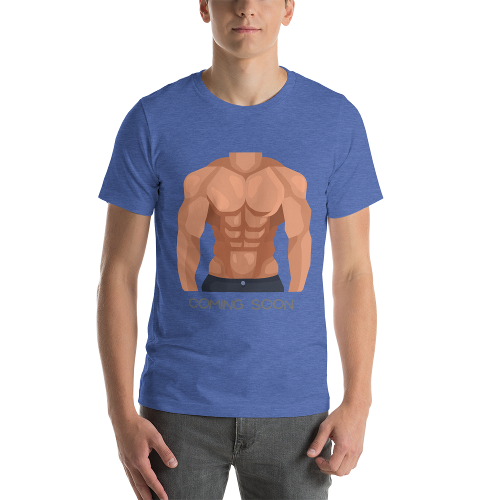 Six Pack Coming Soon T-Shirt – Funny Gym Motivation Unisex Tee for Men & Women