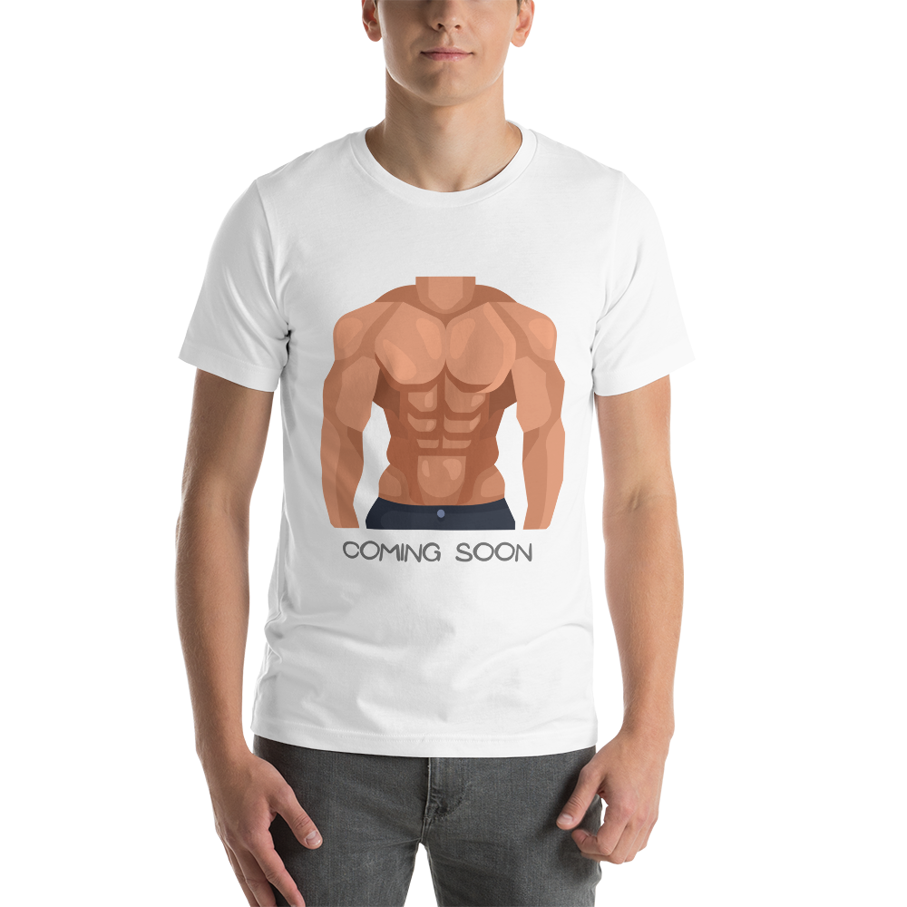 Six Pack Coming Soon T-Shirt – Funny Gym Motivation Unisex Tee for Men & Women